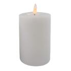 LED-Bloklys 2 stk genopladelig &Oslash;7,5xH12,5cm uden ladestation hvid product photo