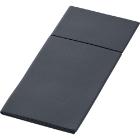 Serviet Duniletto Slim Bio Dunisoft 40x33cm med bestik-fold sort product photo