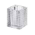 Lysholder Relight L7.6xB7.6xH9.8cm glas med riller uden refill klar product photo