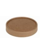 Cardboard lid brown kraft w/PLA coating for large soup cup product photo