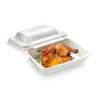Tray 1-compartment L227xW178xH43mm menu tray bagasse white biocoated product photo