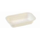 Bakke Rektangul&aelig;r 1000ml L22.9xB15.3xH5.7cm Bagasse Bionedbrydelig Hvid product photo