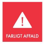 Piktogram L120xB120mm Farligt affald product photo