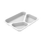 Tray 3-compartment C2227-3A 405/210/155ml L22.7xW17.8xH3cm CPET White product photo