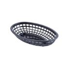 Basket oval L23.5xW15.5xH5cm plastic Black product photo