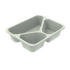 Tray 3-compartment C2227-3K Rectangular 255/355/685ml L227xW178xH53mm CPET Evolv product photo