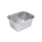 Aluminum tray 1-compartment Rectangular 241ml L108xW83xH42mm Silver product photo