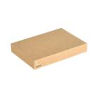 Lid Biopak Viking Rectangular 1100ml L140xW200xH30mm Cardboard/PLA FSC Brown product photo