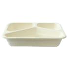 Tray 3-compartment Square 500/250/190ml L227xW178xH45mm Wood fiber pulp Biodegra product photo