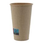 Kaffeb&aelig;ger Pap &Oslash;90xH135mm 40cl 16oz Rippled Light Brown product photo