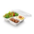 Bakke 3-rum 400/200/150ml L227xW178xH45mm Menubakke Bagasse White product photo