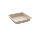 Tray BePulp Square 1400ml L230xW230xH45mm Bagasse PFAS-free Natural product photo