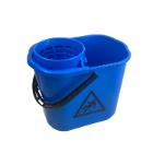 Spand Vindy Minimop 12ltr med Presse/Skr&aring; hj&oslash;rner Bl&aring; til rundmopper product photo