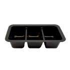 Dressing cup 3-compartment Rectangular 1.7 g L100×W50×H25 mm RPET Glass-Fork Bla product photo