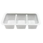 Dressing Cup 3-Compartment Rectangular L100xW50xH25mm RPET White product photo