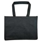 Shopping bag black Nonwoven/PP 70g 350x170x245mm product photo