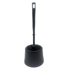 Toilet Brush Basic 38cm Plastic with Round Bowl Black product photo