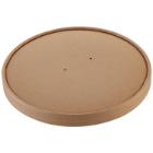 Paper Lid &Oslash;185 mm PE-coated with Ventilation Hole, Kraft Brown, for 1300 ml Sala product photo