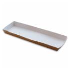 Sausage Tray XXL L332 x W90 x H20 mm with Rim Brown/White product photo
