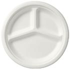 Plate &Oslash;26 cm, 3-compartment, Bagasse, White product photo