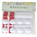 Flag Bordflag p&aring; fod Dannebrog 15.5x8cm Papir/Plast R&oslash;d/Hvid product photo