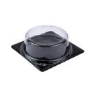 Bakke Kageboks 120x120 mm &Oslash;116x35 mm Firkantet med Rundt l&aring;g APET Sort/Klar product photo