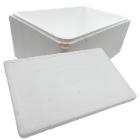 Insulated box 1/1 GN, 40 liters, L60 x W40 x H25 cm, EPS without lid, white. product photo