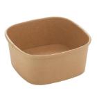 Square Bowl 130&times;130&times;56 mm 600 ml Kraft with PE Brown product photo