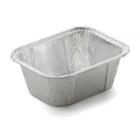 Aluminum tray 1-compartment Rectangular 241ml L108xW83xH42mm Silver product photo