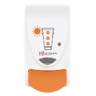 Dispenser Sun Protect Manual Plastic white/yellow for 1ltr sunscreen cartridge product photo