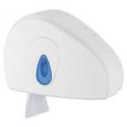 Dispenser Toilet paper MOD SC w/residue holder Mini White with Blue drop product photo