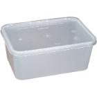 Plastic tray 1000 ml 120x175x70 mm Clear Noodle tray for Microwave with Lid product photo