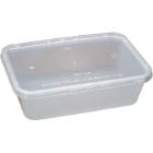 Plastbakke 650 ml 120x175x50 mm Klar Nudelbakke til Microovn med L&aring;g product photo