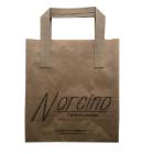 Block bottom bag 6ltr L180xW105xH230mm with print Brown NORCINO product photo