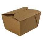 China box 650 ml 125x105/110x90x65 mm Cardboard PE coating Brown product photo