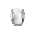 Glass candle Oval Relight Transparent without Refill product photo