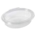 Salad tray Clearshow 370 ml 167x131x45 mm oval hinged lid RPET Clear product photo