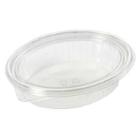 Salatbakke Clearshow 760 ml 204x166x52 mm oval h&aelig;ngslet l&aring;g RPET Klar product photo