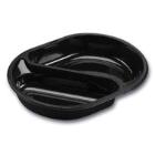Tray 2-compartment 400/515 ml 238x176x40 mm Oval CPET Black product photo