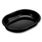Tray 1-compartment 1000 ml 238x176x40 mm Oval CPET Black product photo