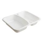Tray 2-compartment 2227-2K 450/610 ml 227x178x43 mm CPET White product photo