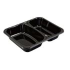 Tray 2-compartment 2227-2K 450/610 ml 227x178x43 mm CPET Black product photo