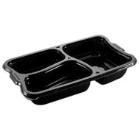Tray 3-compartment 3265-3A 500/325/270 ml 265x162x45 mm CPET black product photo