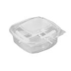 Plastic tray SquarePac 375 ml 130x127x52 mm Hinged lid APET Clear product photo