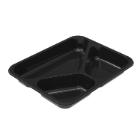 Tray 3-compartment 2227-3A CPET 150/210/400ml 227x178x30mm Black product photo