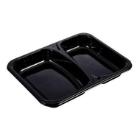 Tray 2-compartment 2227-2L 330/440 ml 227x178x30 mm CPET Black product photo
