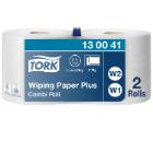 Wiping roll Industry Tork Plus W1/W2 2-layer &Oslash;26.2cm W23.5cmxL255m Mix FSC White product photo