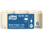 Towel roll Tork Basic M2 midi 1-ply 300 m without Sleeve Unperforated Yellow product photo