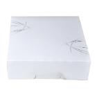 Cake box hinged lid S-Line L250xW250xH80mm cardboard without window white/grey product photo