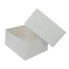 Cake box fold itself L129xW110xH70mm cardboard white product photo